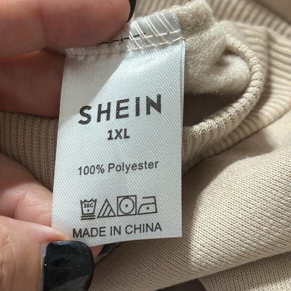 SHEIN womens 1XL pullover sweatshirt Half Hood Half Holy pray don’t play with me - Picture 9 of 12